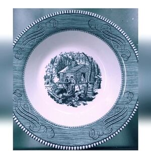 ⚜️ Vintage Royal Ironstone Currier & Ives Soup Bowl